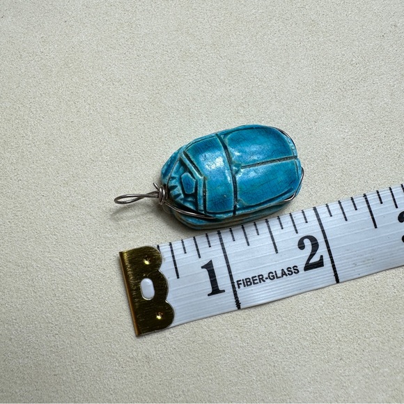 Ancient Egyptian Antique Scarab Wire Pendant for Necklace Amulet Egyptol… - Picture 4 of 8